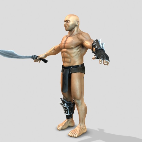 male warrior 3d max - Male Warrior by Ricmage